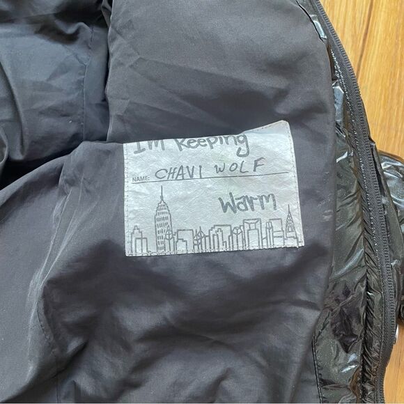 Appaman Girls Puffy Coat in Black Glitter Size 12 Down Filled Winter Jacket - Picture 13 of 16